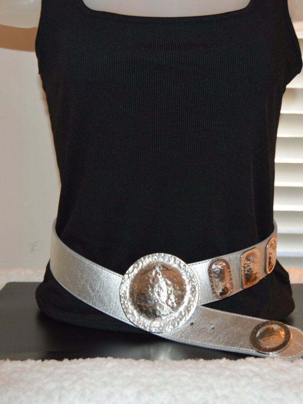 Chiocs leather silver belt